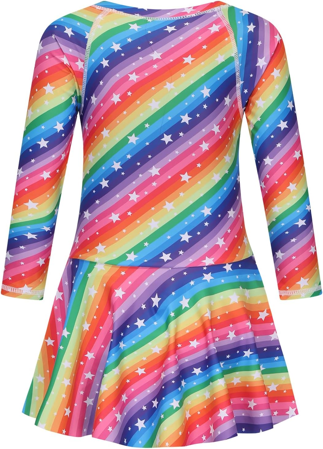 Girls One Piece Swimsuits Long Sleeve Swim Dress for Girls Hawaiian Skirted Bathing Suit Summer Swimwear 3-16 Years