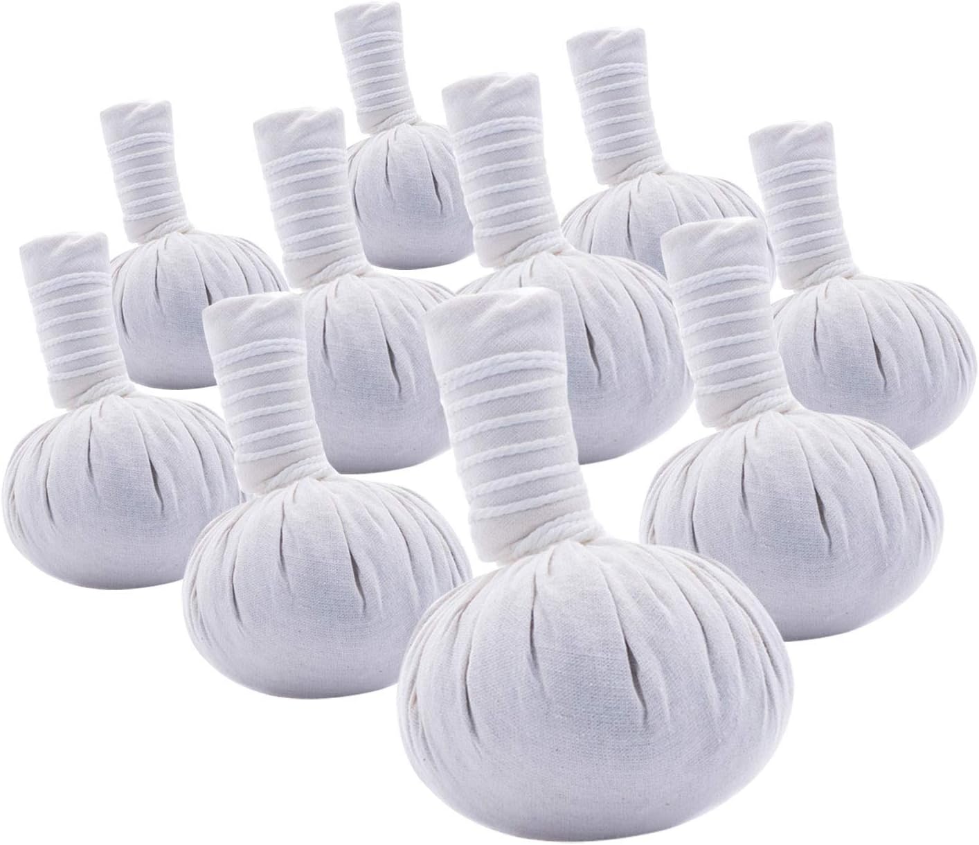 Pack of 12 Large Thai Spa Herbal Massage Compress Ball Warm Hot Therapy LUK Pra KOB 200 g.