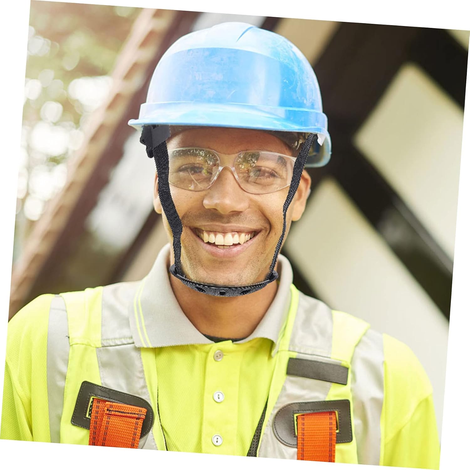 2pcs Adjustable Chin Strap for Hard Hat Safety Helmet Replacement -wear Type Design for Comfortable Fit for Construction Sites and Outdoor Use