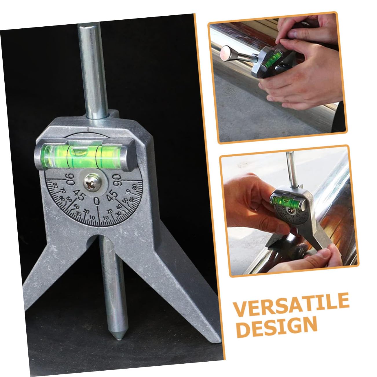 Strumento Carbonio per Tubo e Trovare del Centro Acciaio al Argento Design Versatile Leggero, Marcatore Centrale per Lavori di Costruzione