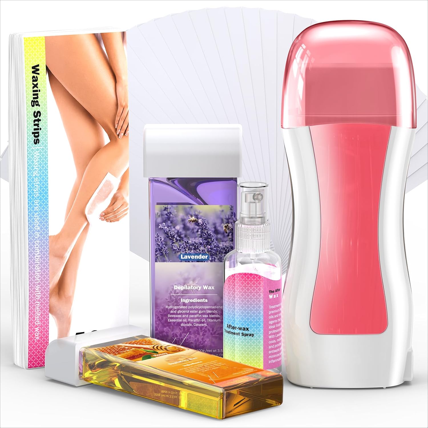 RollOn Waxing Kit for Hair Removal 2 Soft Wax