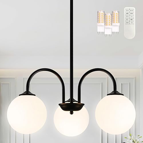 Miniatura 21 de Candelabro Sputnik de níquel con 8 luces colgantes de globo de 38.5", lámpara Sputnik moderna con pantalla de globo de vidrio esmerilado, lámpara