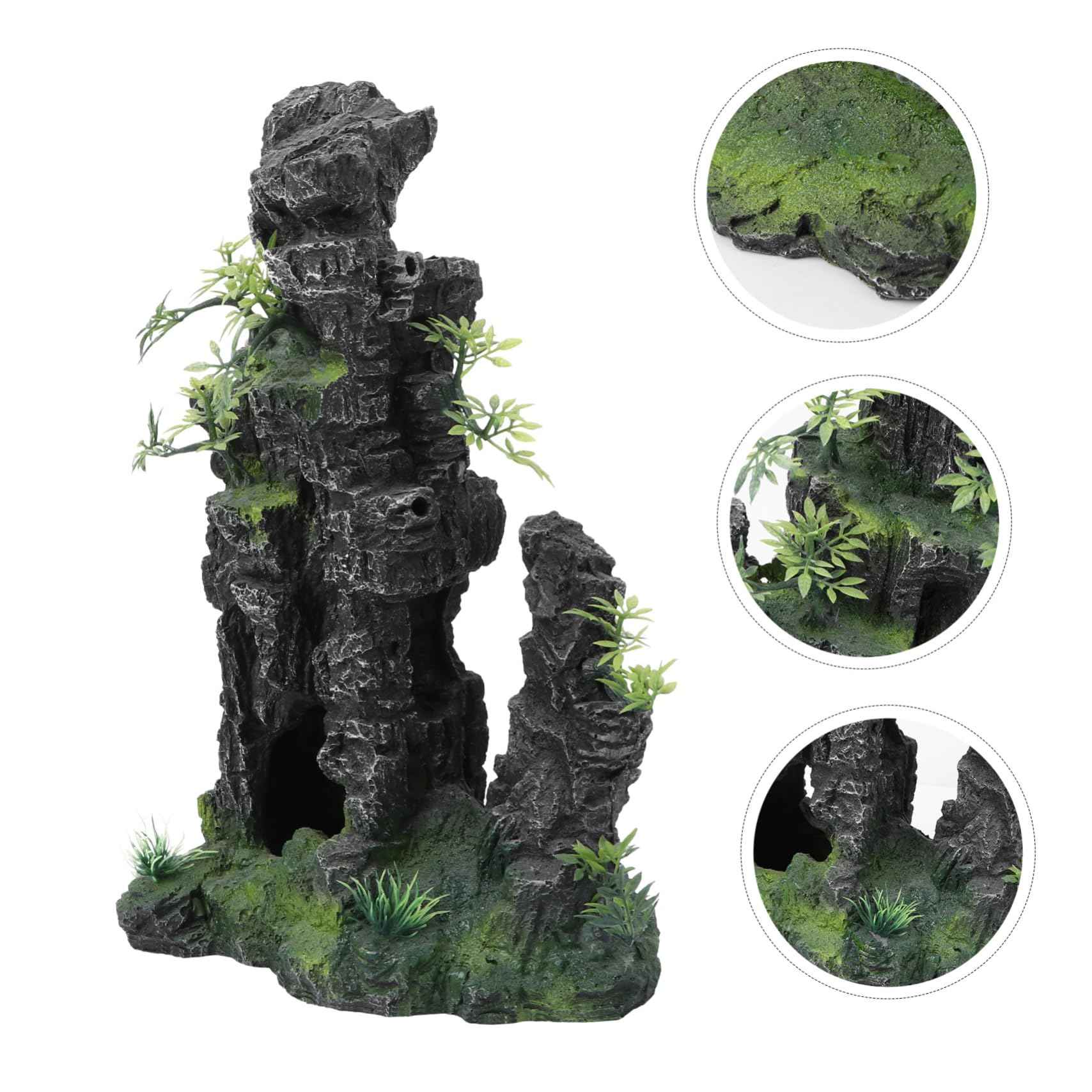 Yardwe Decoración Acuario Adorno De Rocalla Simulación De Pecera Paisaje De Rocalla Accesorio Decoración Acuario Piedras