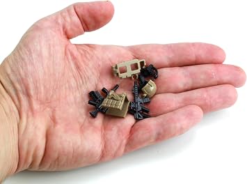 Battle Brick Battle Bag Dark Tan Army Weapons Pack Compatible with LEGO Figures