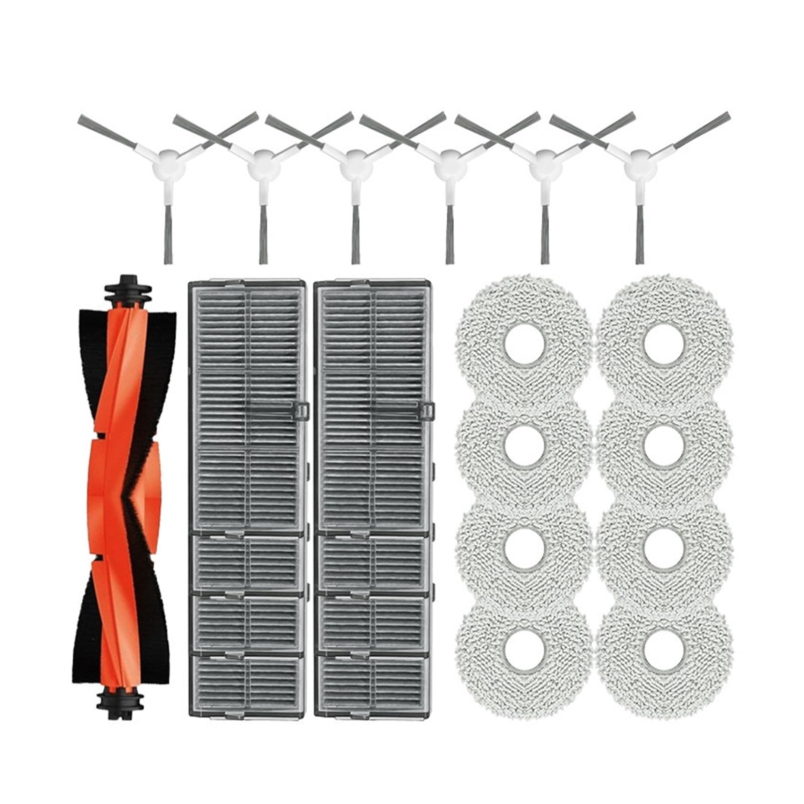 Zubehör Kompatibel Mit Xiaomi Mijia H40 / D101CN Roboter-staubsauger Ersatzteile Haupt Seite Bürste Wisch Tuch Filter Staubbeutel Ersatz(Set-6)