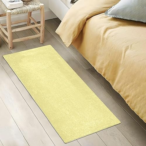 Miniatura 5 de Alfombras absorbentes de color caqui claro, cómodas alfombras de baño antideslizantes, juego de alfombras de baño de felpa duraderas, 39 x 20