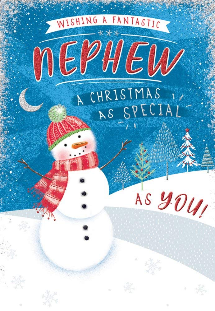 Piccadilly Greetings Character Christmas Card Nephew - 7 x 5 inches