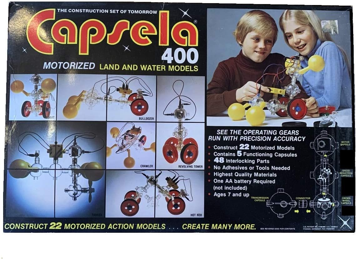 Capsela Vintage 400 Motorized Construction Set, Building Sets Amazon