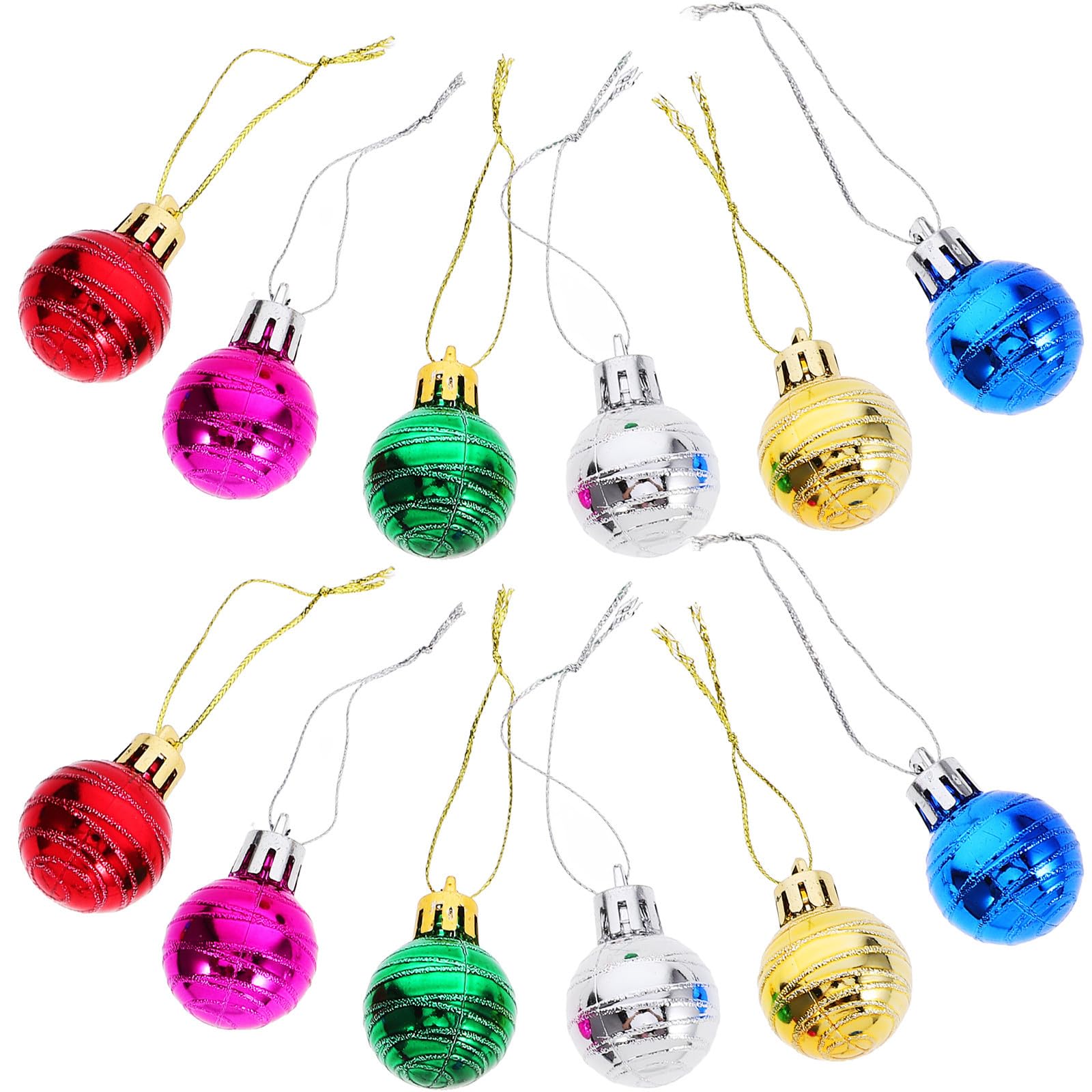 Sosoport 12 Stück Weihnachtsbaum Hängedekoration aus Kunststoff Leichte Christbaumkugeln im Festlichen Design Dekorative Weihnachtsbaumkugeln für Zuhause und Fenster zur Festlichen Stimmung