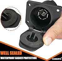 Vista 4 de Enchufe de Remolque de Repuesto de 7 Vías RV Blade - Conector Adaptador de Luz de Remolque de 7 Pines para Extremo de Vehículo