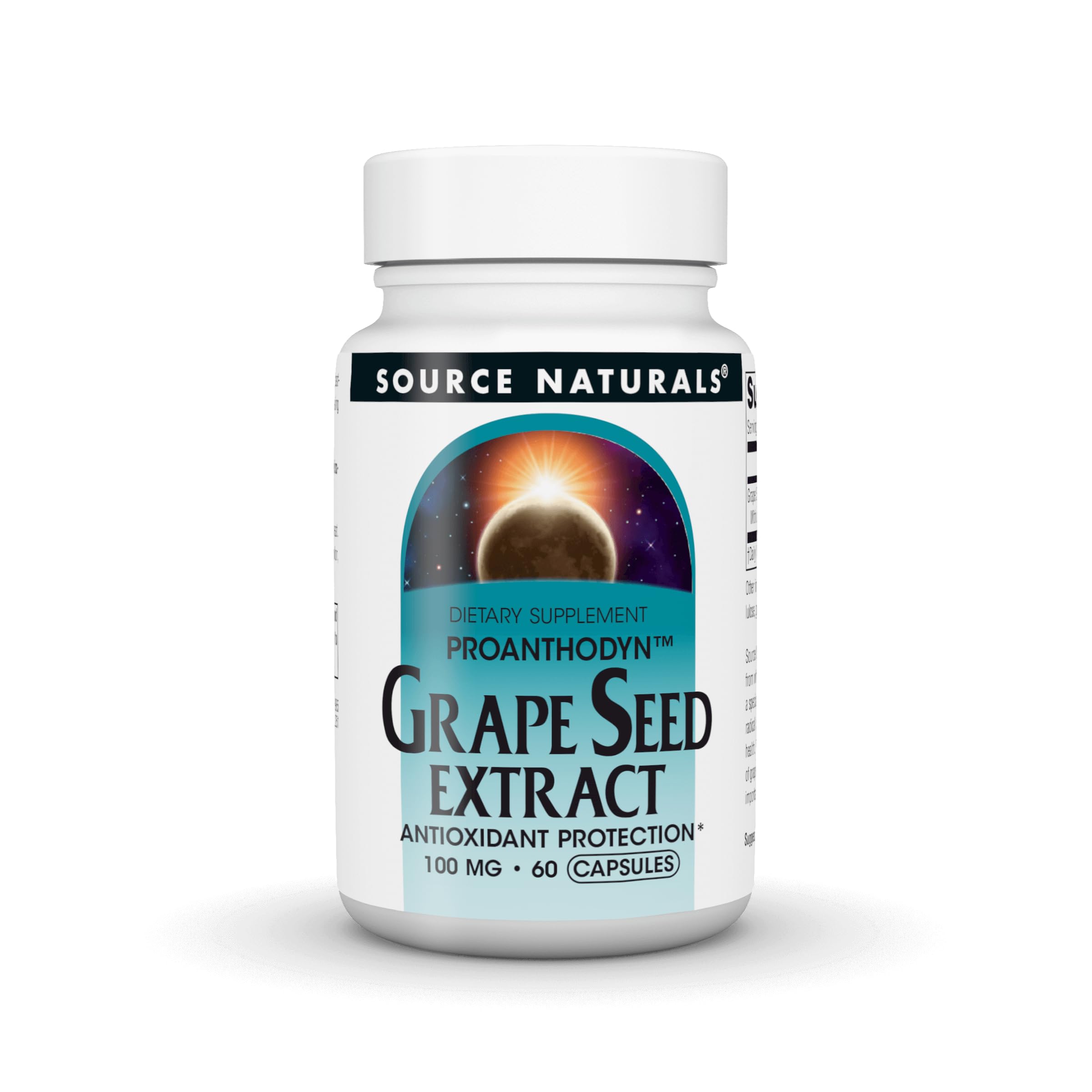Source Naturals, Grape Seed Extract, 100 mg, Proanthodyn - 60 Capsules 1 60 Count (Pack of 1)