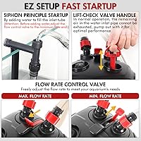 Vista 5 de 225GPH Canister Filter, External Aquarium Filter Ultra-Quiet Water Circulation Cleaning Machine with Media for Fish Tanks and Aquariums Up to 55