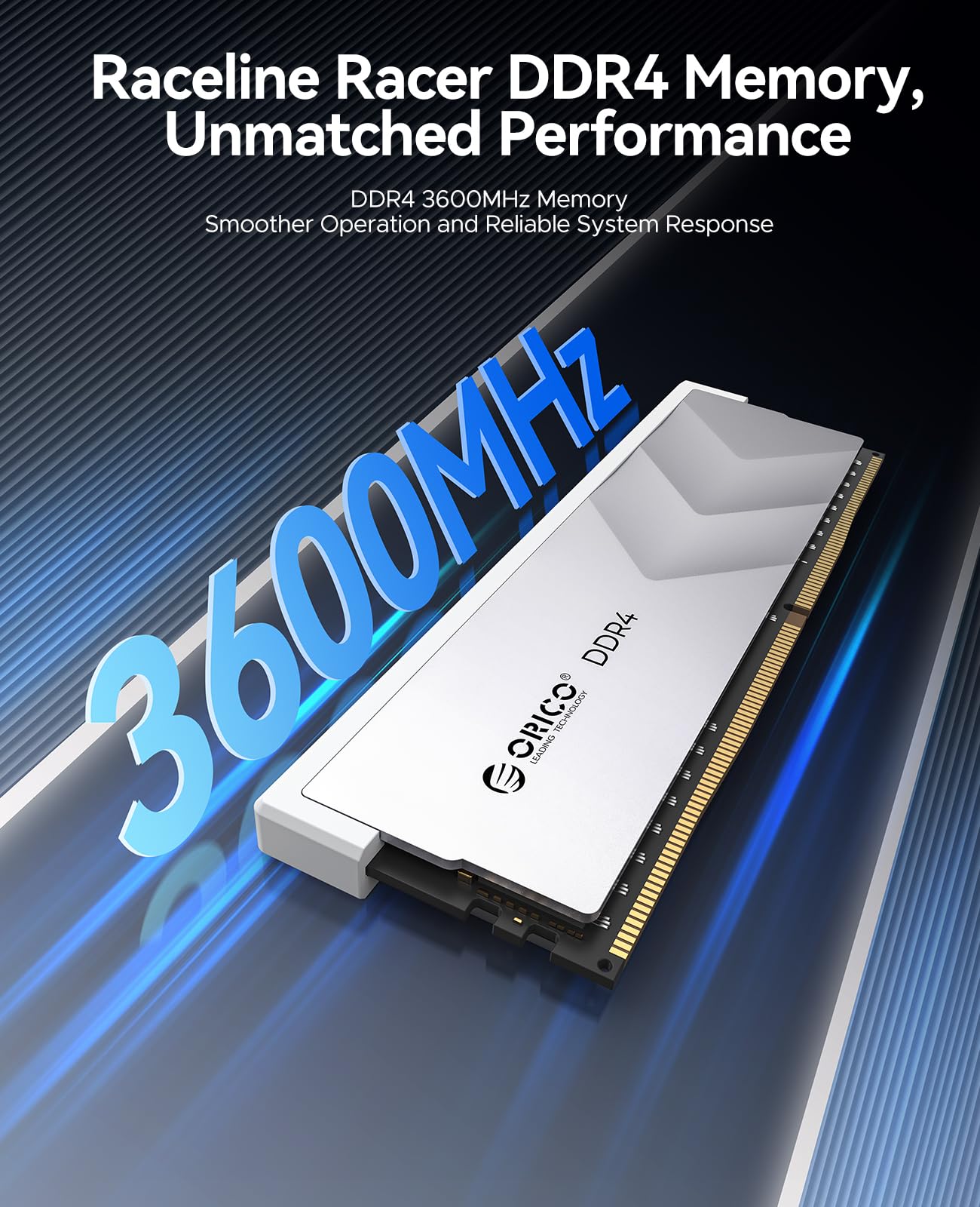 ORICO Raceline Racer DDR4 RAM 32GB Kit (2x16GB) 3600MHz CL18, XMP