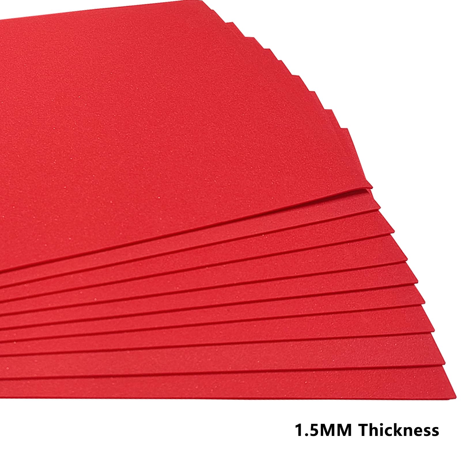 Jtnohx Eva Foam Sheets, 17.78×28.7cm Craft Foam Board, 9 Pcs Colour Eva for Crafts Thin DIY Material for Art and Scrapbooking(Red) - Image 3