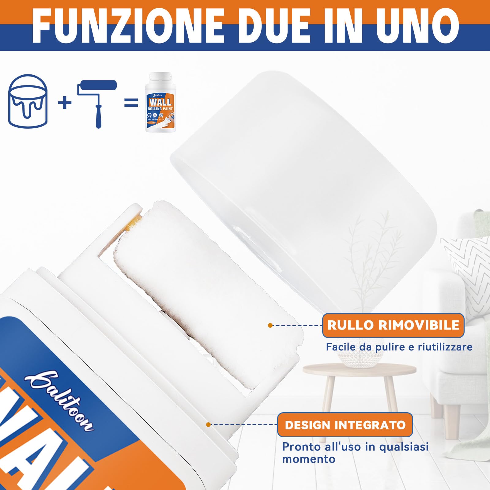 Peintures BlancheMur intégrée pour des Retouches Faciles 100ML (Blanc) (200)