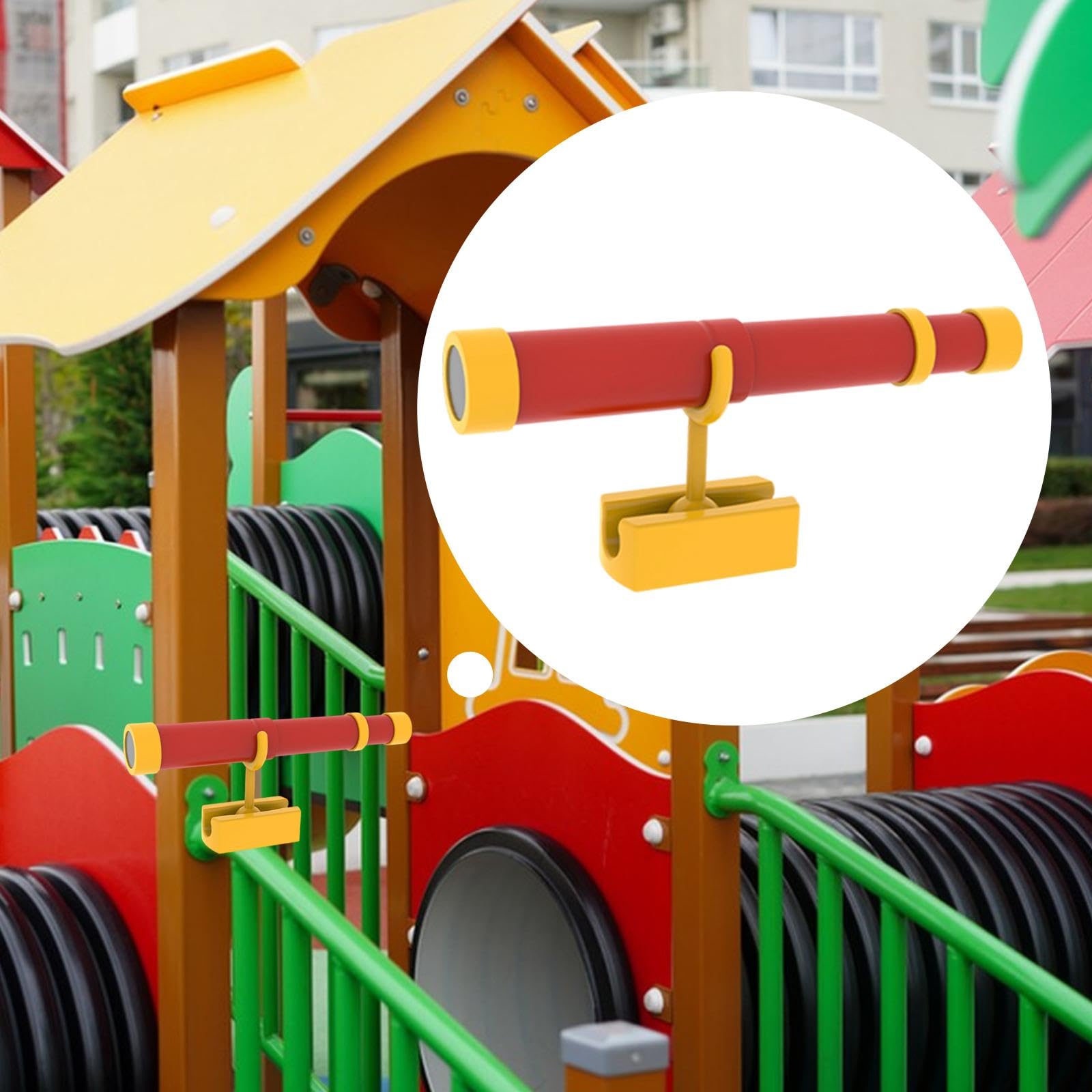Télescope pour Enfant Rétractable Cabane à Jeux Jouet Éducatif Pirate Monoculaire Manuel En Pp Portable Adapté à L'Exploration Jeux dans Le Jardin, Rouge et Jaune