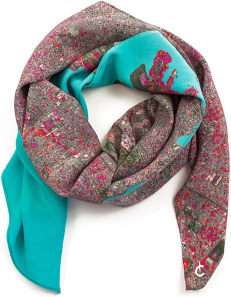 Women's Buenos Aires Scarf 100% Silk 42" x 42" Large Square