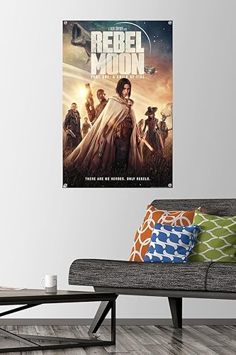 Miniatura 2 de Trends International Netflix Rebel Moon Part One - A Child of Fire - One Sheet Wall Poster, 22.37" x 34.00", Premium Poster & Push Pin Bundle