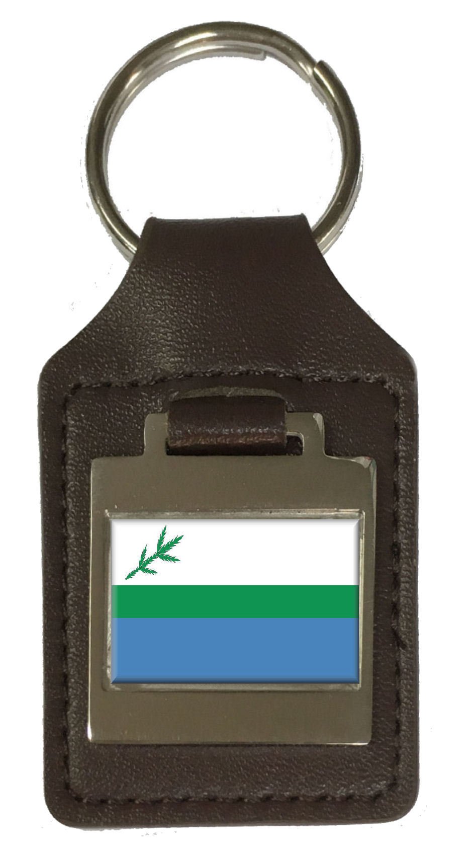 Schlüsselanhänger aus Leder mit Gravur Labrador (lokale Flagge)