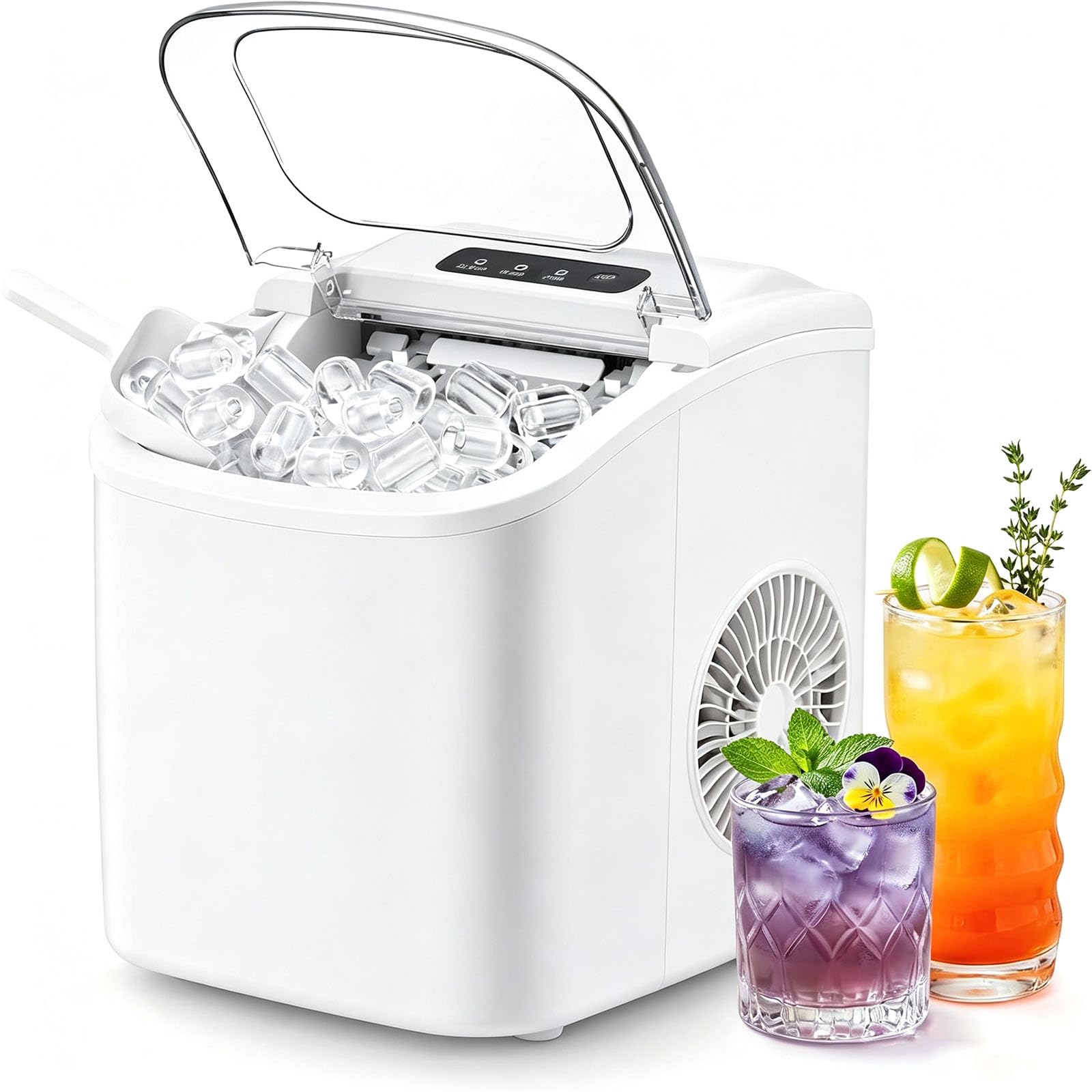 Ezbhiz 03 Ice Machines Countertop Ice Cube Maker Machine