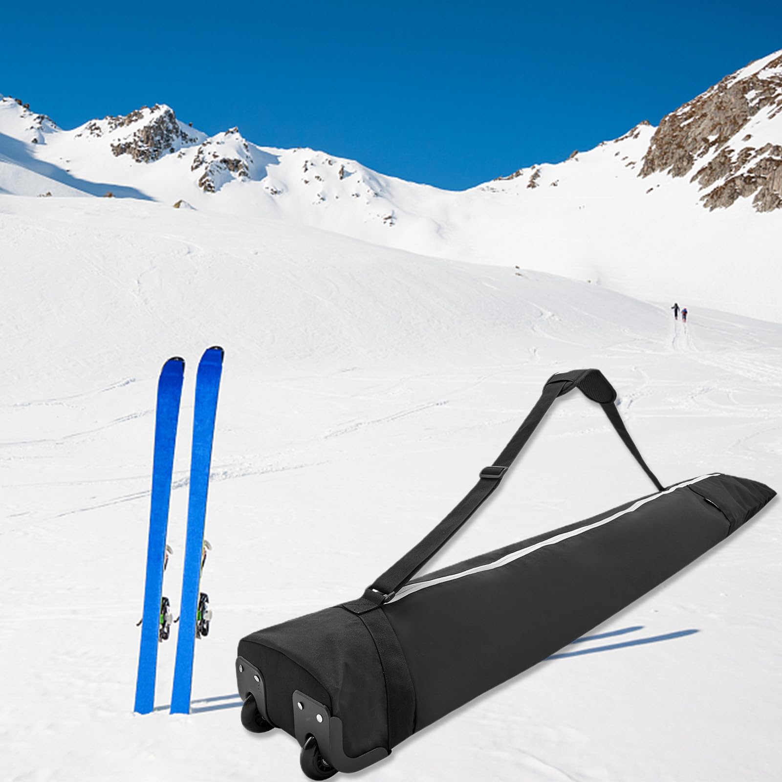 Lixada Bolsa de Snowboard con Ruedas Bolsa de Almacenamiento de Equipo de esquí Impermeable