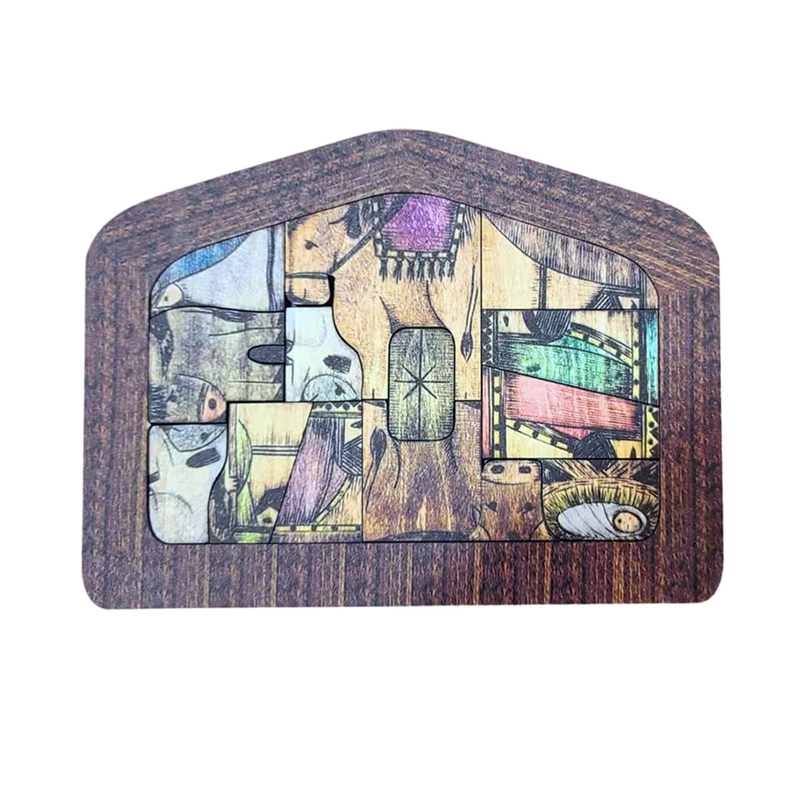Tsophreniq Intricately Carves Nativity Puzzle Boxwood Jesuss Nativity Display Perfect for Religious Home Decoration and Collectors Scene