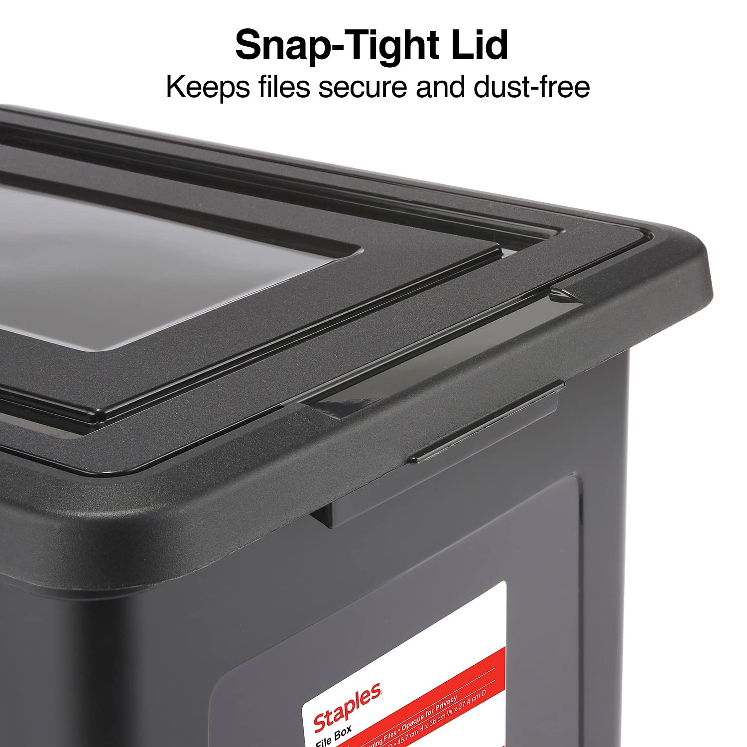 Staples Hängeregistraturbox, Schnappdeckel, Buchstaben-/Rechtsgröße, schwarz, 1 Stück