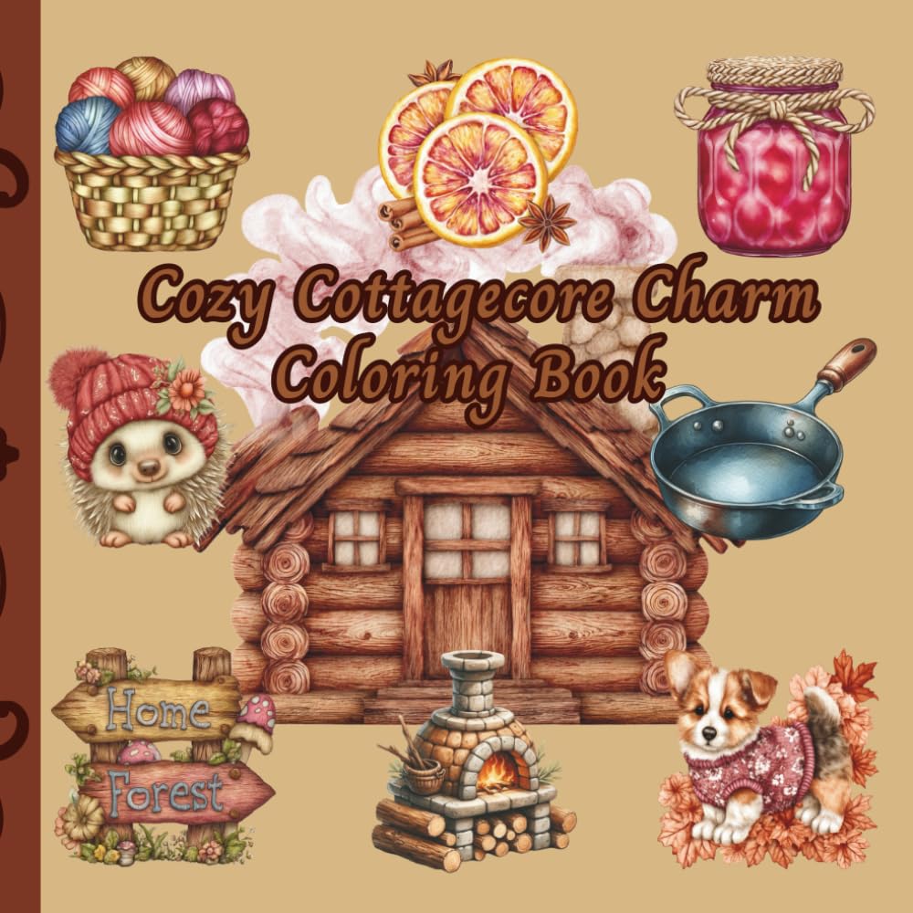 Cozy Cottagecore Charm Coloring Book: Charming Cottagecore Adventure Coloring Book