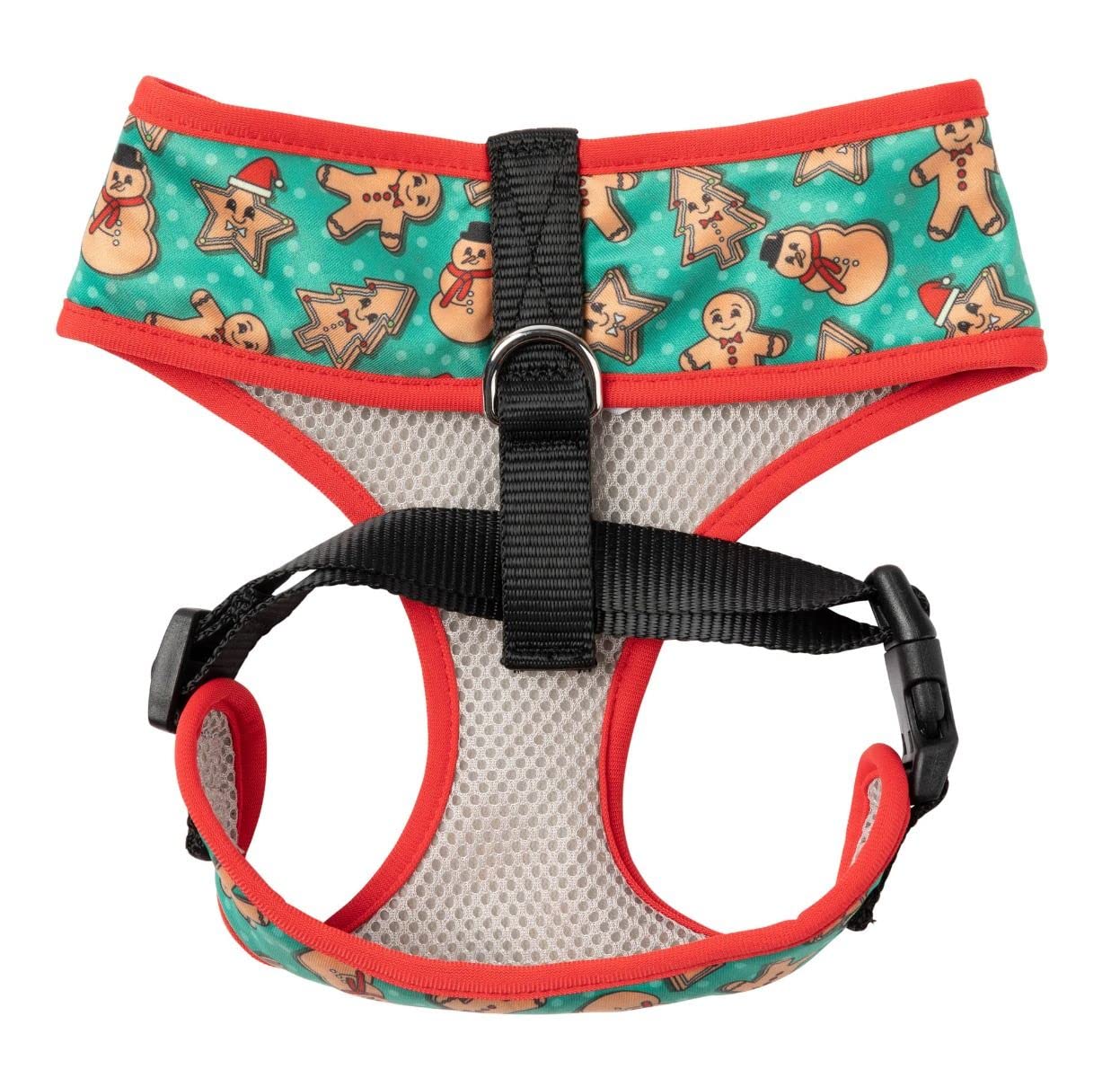 FuzzYard Cookies for Santa Christmas Snowman Gingerbread Dog Harness (Medium)