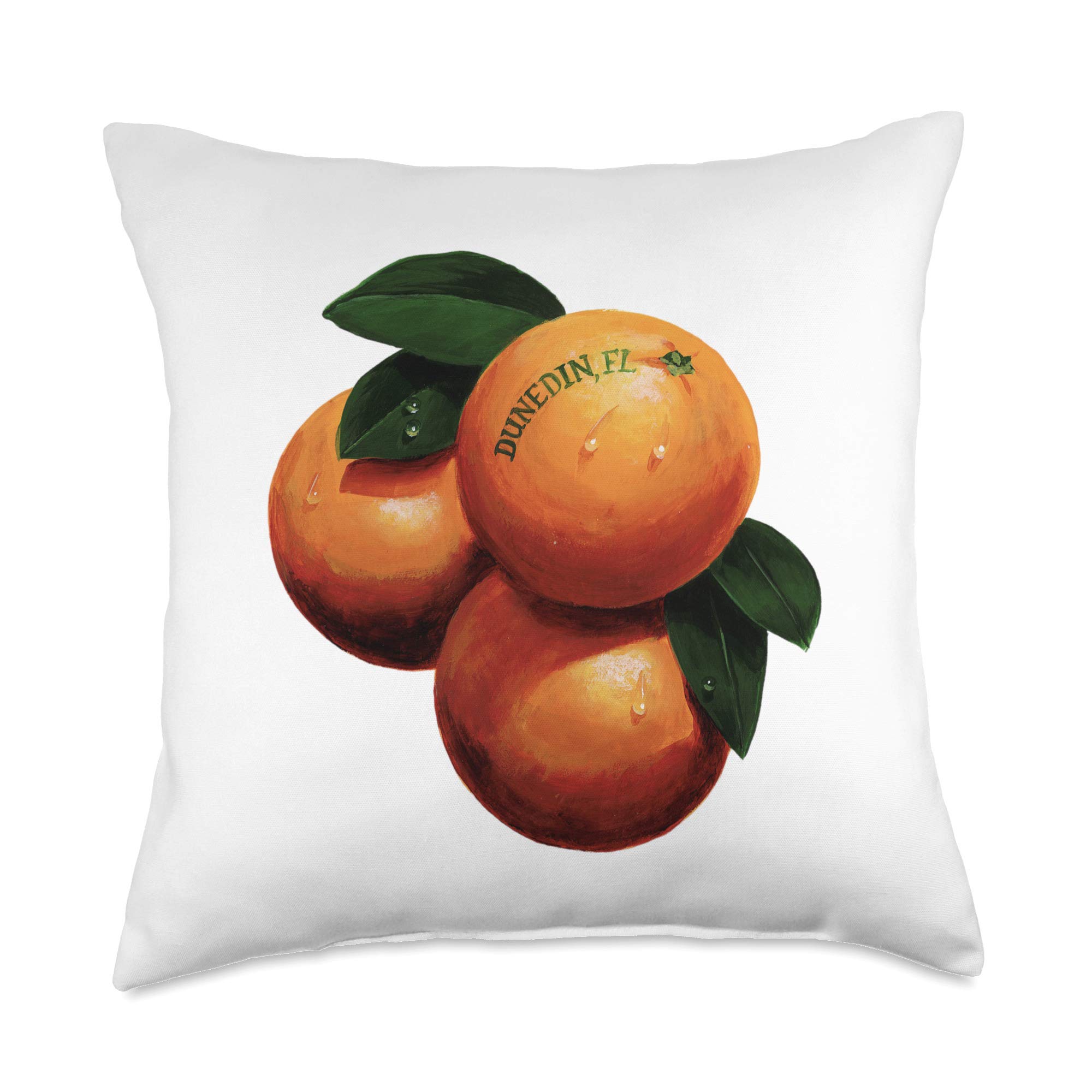 Spat's SplatsSpat's Splats Steve Spathelf Original Dunedin Florida Orange Throw Pillow, 18x18, Multicolor