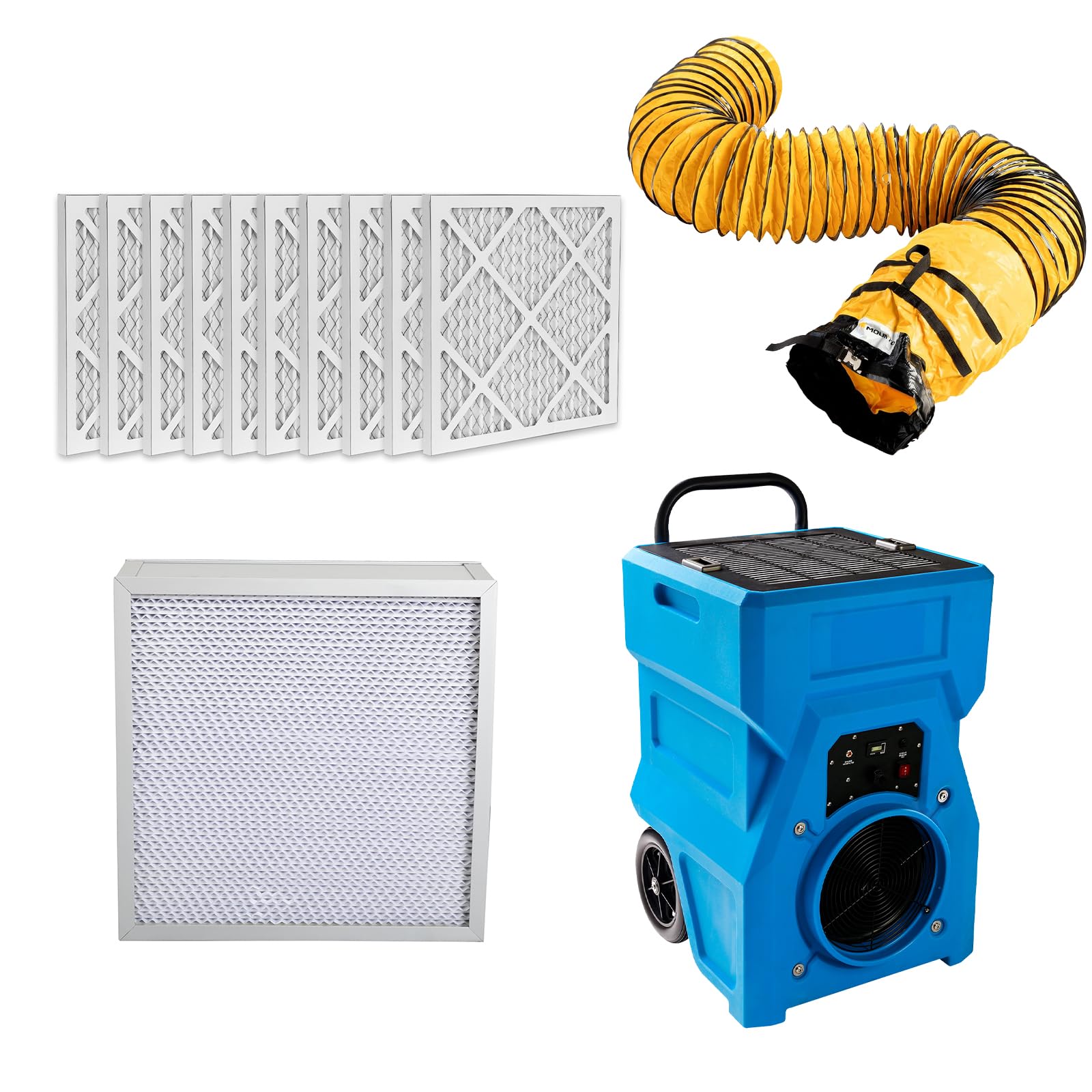 MOUNTO Air Scrubber Bundle 1 AF1000 1000CFM HEPA Air Scrubber 10 Pre-Filters 1 Extra HEPA Filter 1 12