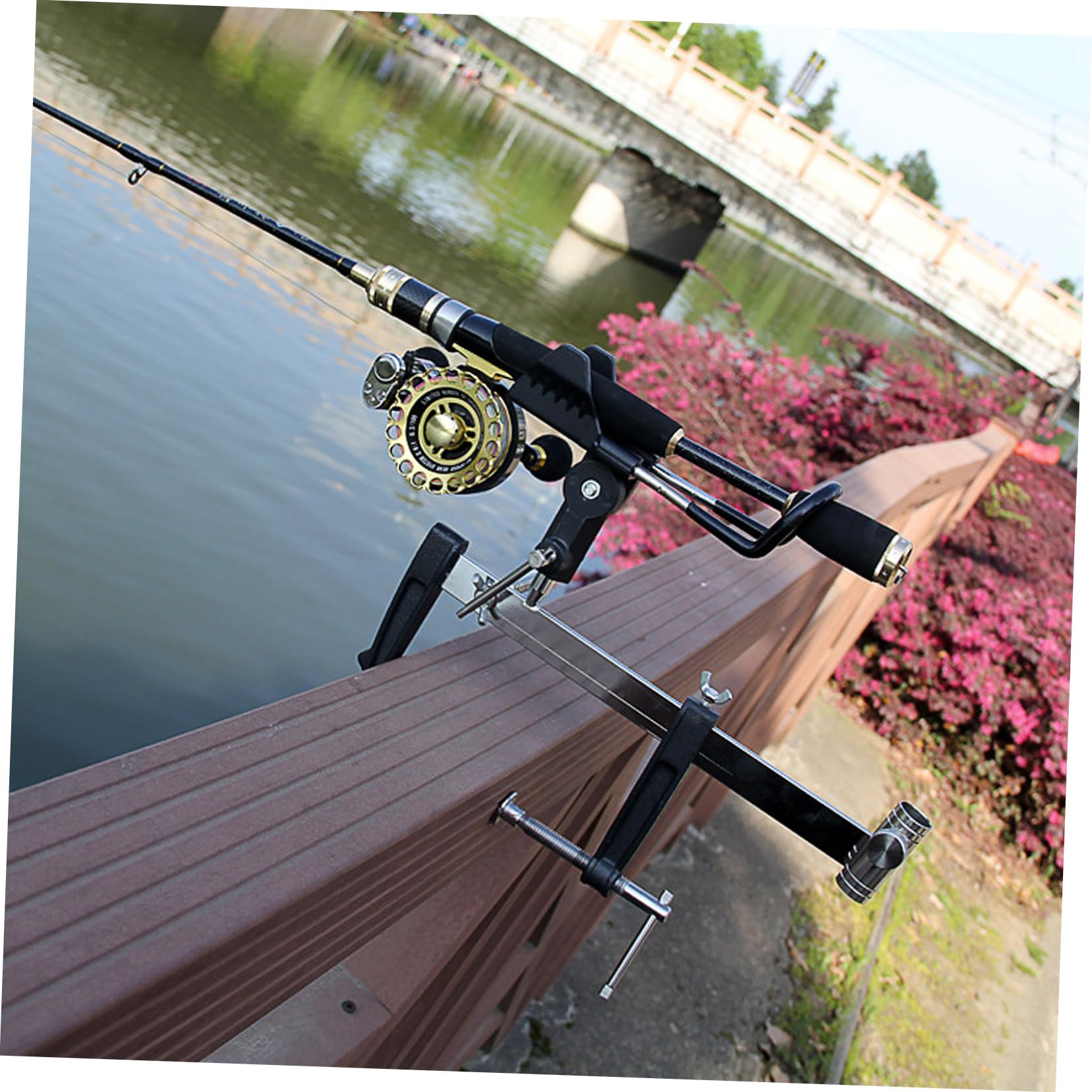 VICASKY 1pezzi Supporto per Canne da Pesca Rotante Gradi Supporto Multifunzione per Canne da Pesca in Tubo Rigido di Stabile
