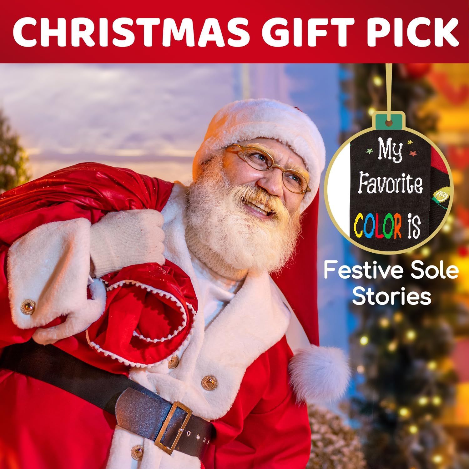 HAPPYPOP Christmas Socks for Women Men - Unisex Xmas Stocking, Holiday Gift Ideas for Teens - Image 6