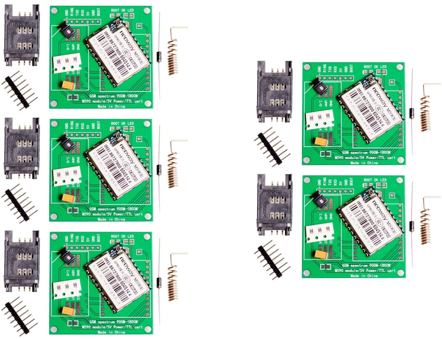5Sets M590E GSM GPRS Module DIY Kits M590 GSM GPRS