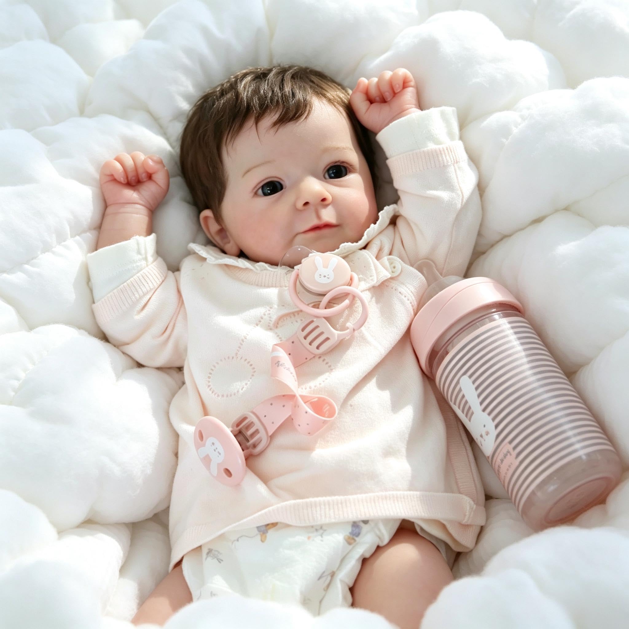 RXDOLL Realistyczne lalki Reborn Baby Dolls silikonowe na całe ciało, winylowa dziewczyna, anatomicznie poprawne lalki niemowlęce, które wyglądają jak prawdziwe życie, lalka noworodka, nadająca się do