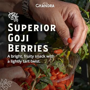Chandra Whole Foods – Goji Berries 1kg- Low-GI Nutritious Super Fruit for Snacking, Smoothies, Baking & Cooking - (1kg (Pack of 1)