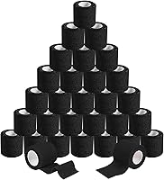 Vista 17 de Paquete de 15 rollos de vendaje autoadhesivo colorido de 1 pulgada x 5 yardas, rollos de vendaje cohesivo transpirable y cohesivo, cinta elástica