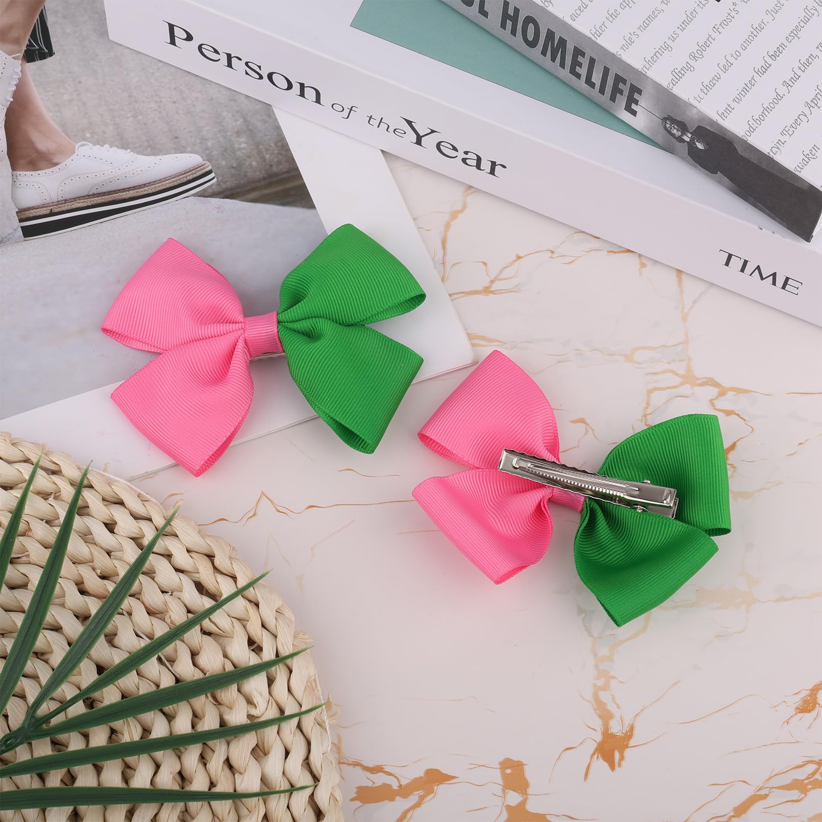 SAVITA 2pcs Witch Bow Hair Barrette, Aesthetic Hair Bows Clips Witch Theme Party Decoration Accessories for Woman & Girl Costume - Image 4