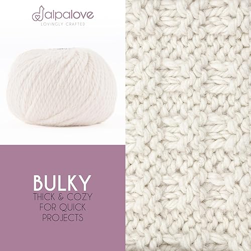 Vista 68 de Bulky Set (6 x 1.75 oz) Super Soft Baby Alpaca Hilo de tejer gris verde 328 yardas Gris Verde,Beige,Azul y verde,Cappuccino,Azul Oscuro,Gris