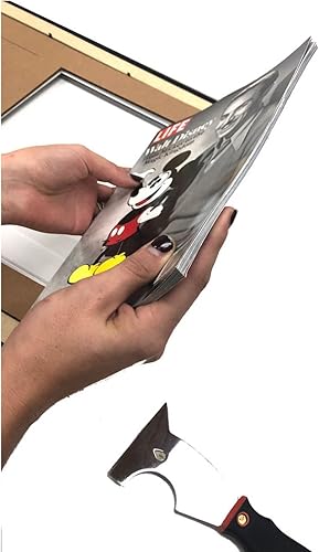 Miniatura 3 de Creative Picture Frames 1420bk-b Marco de cargador doble para revistas de 8 14 x 11 pulgadas, alfombrilla de núcleo negroblanco con ganchos