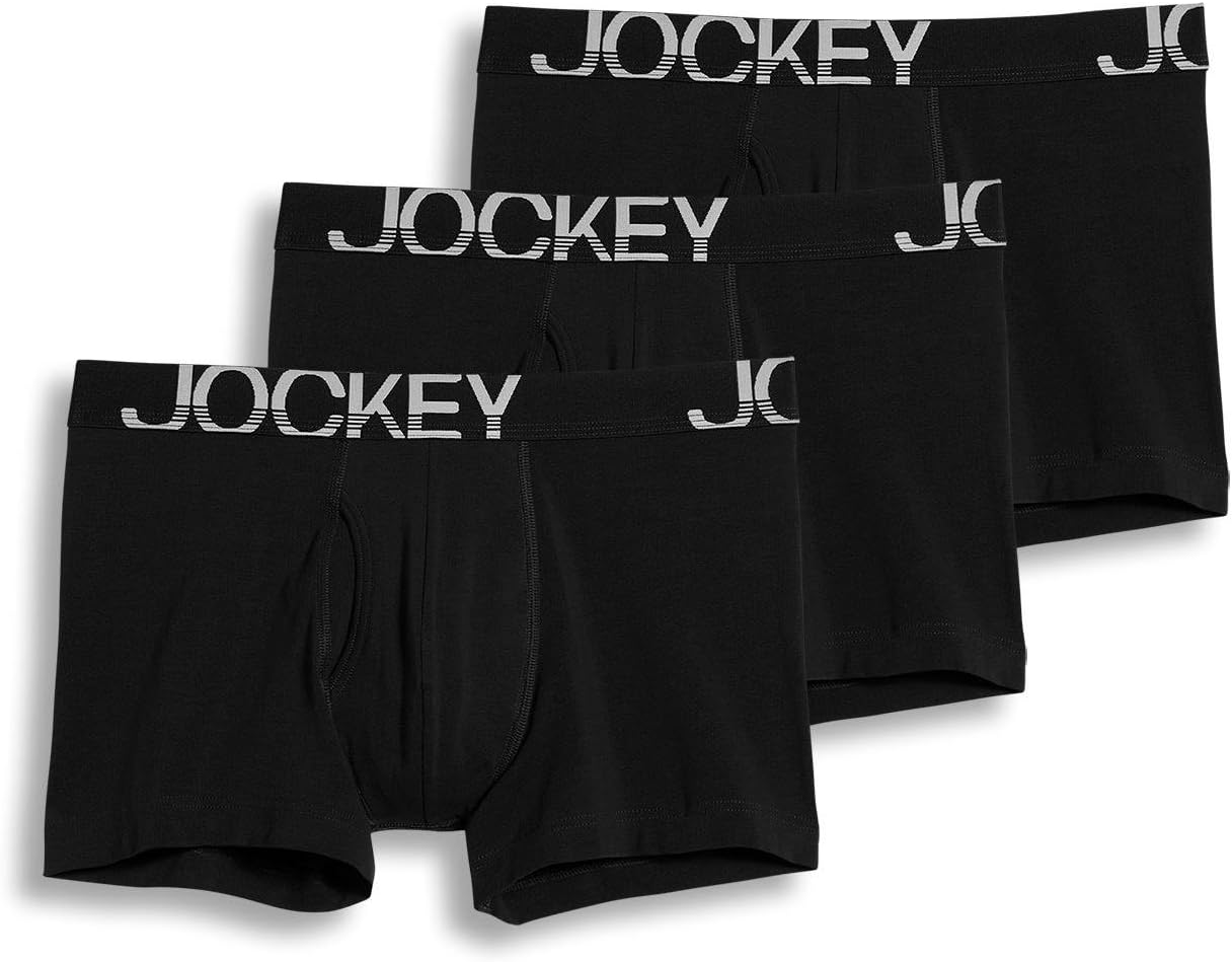 Men's Underwear ActiveStretch Boxer Brief - 3 Pack, Black, l
