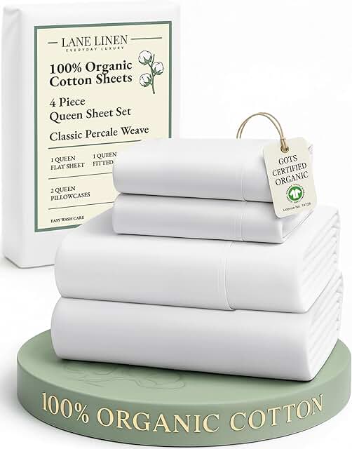 12 Spare Bedroom Ideas for Practical Welcoming Guest Space 8 LANE LINEN Eco Friendly 100% Organic Cotton Queen Sheet Set, Soft & Comf...