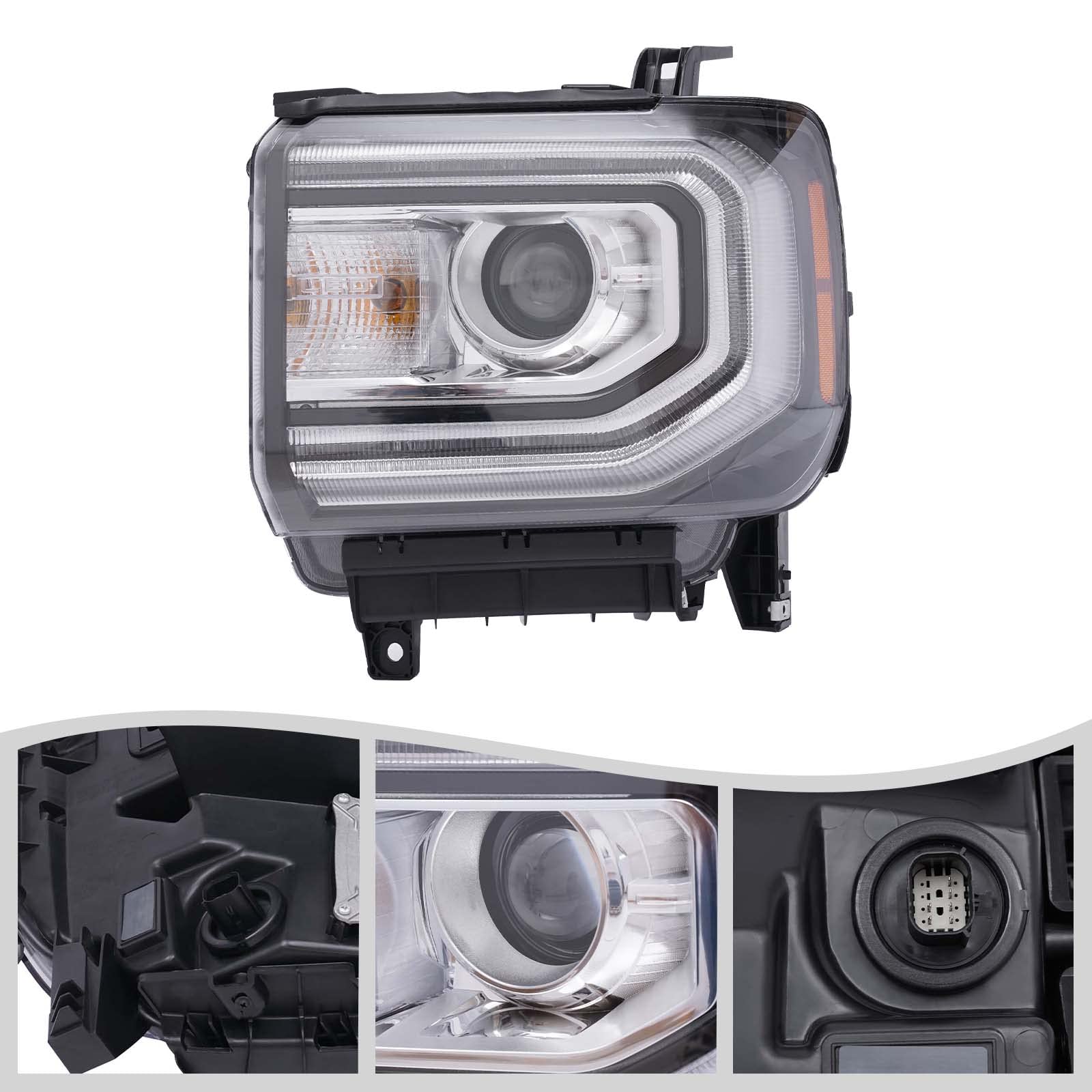 Amazon.com: WUSILILU Front Headlight For 2016-2018 GMC Sierra 1500 