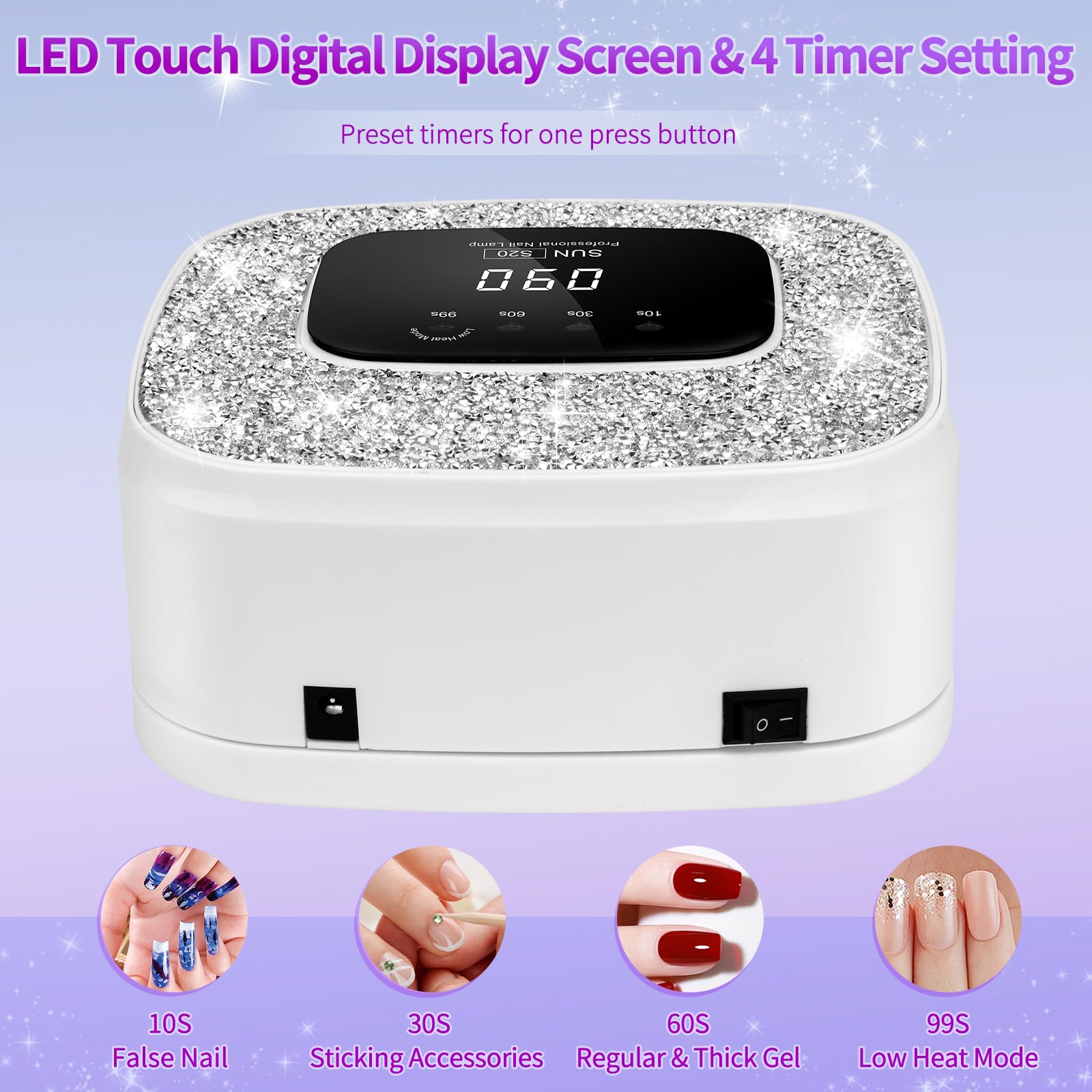 Amazon | UV LED ネイルランプ ドライヤー & グローブ 268W