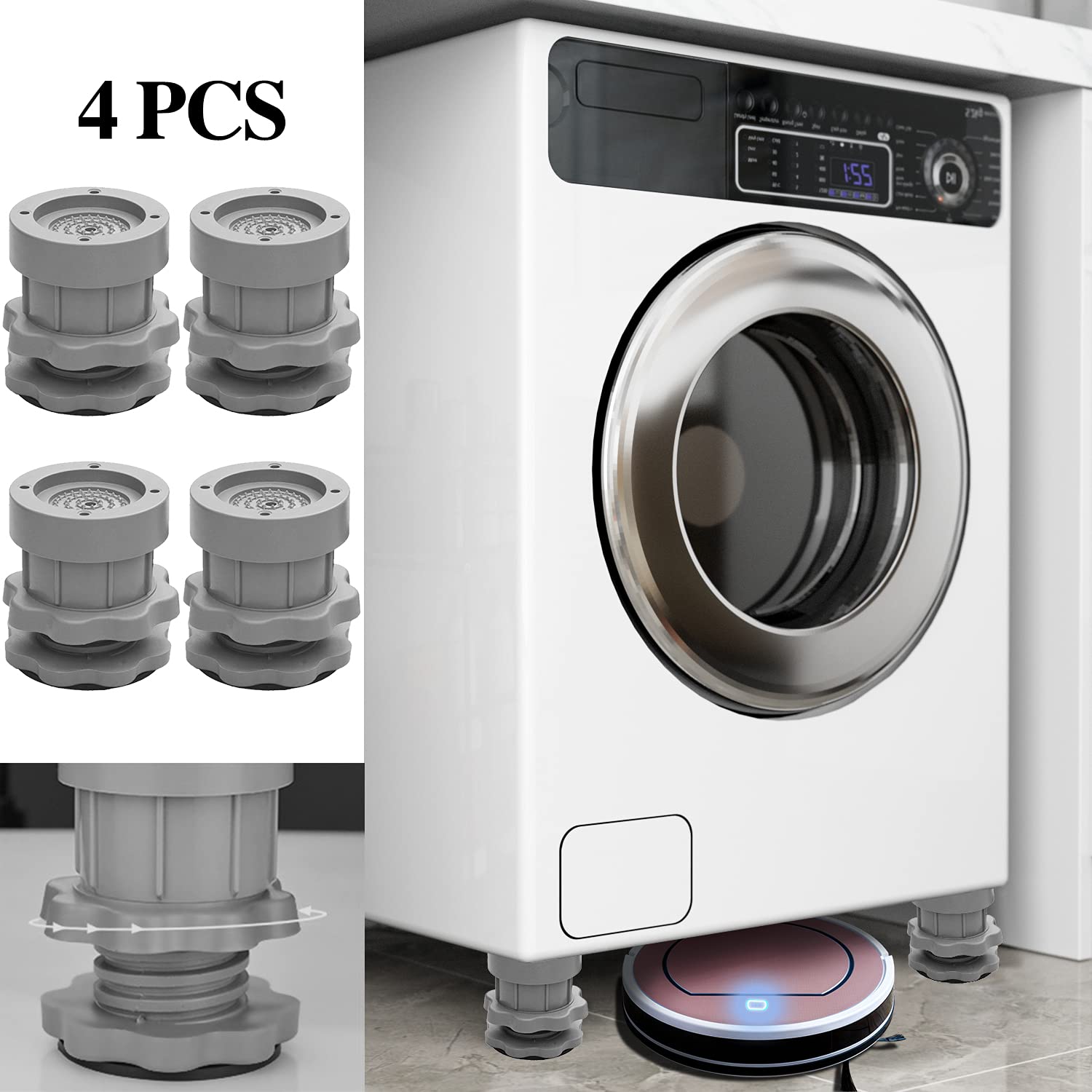 Buy Anti Vibration Pads for Washing Machines,4pc Washer Dryer Pedestals