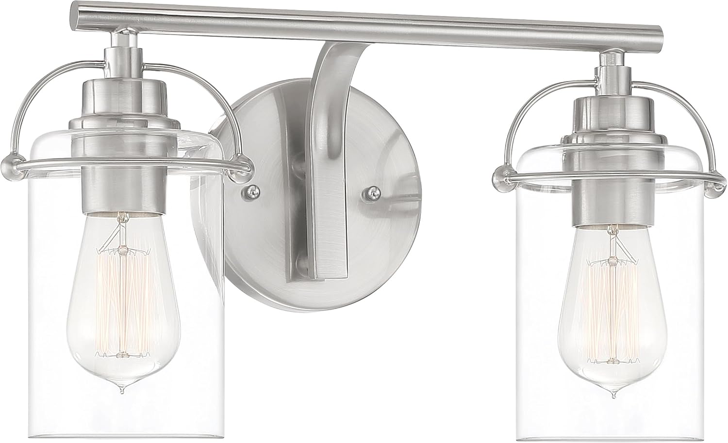 Quoizel Emerson 8 3/4" H Brushed Nickel 2-Light Wall Sconce