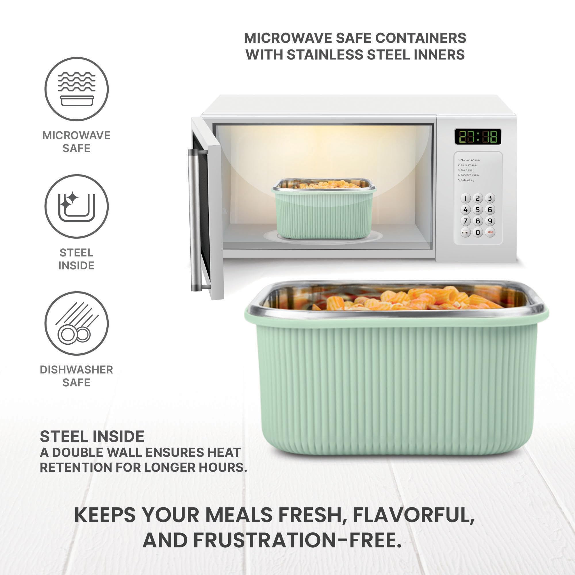 Milton Cool Touch Stainless Steel Container - Microwave Safe -4 Milton Cool Touch Stainless Steel Container - Microwave Safe -4