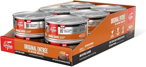 ORIJEN Entrada original en caldo de huesos, 5.5oz, 12 latas