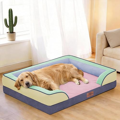 Miniatura 401 de Comfort Expression - Cama ortopédica para perros extragrandes, 53 x 42 pulgadas, cama impermeable y de apoyo de espuma con cojines removibles, con