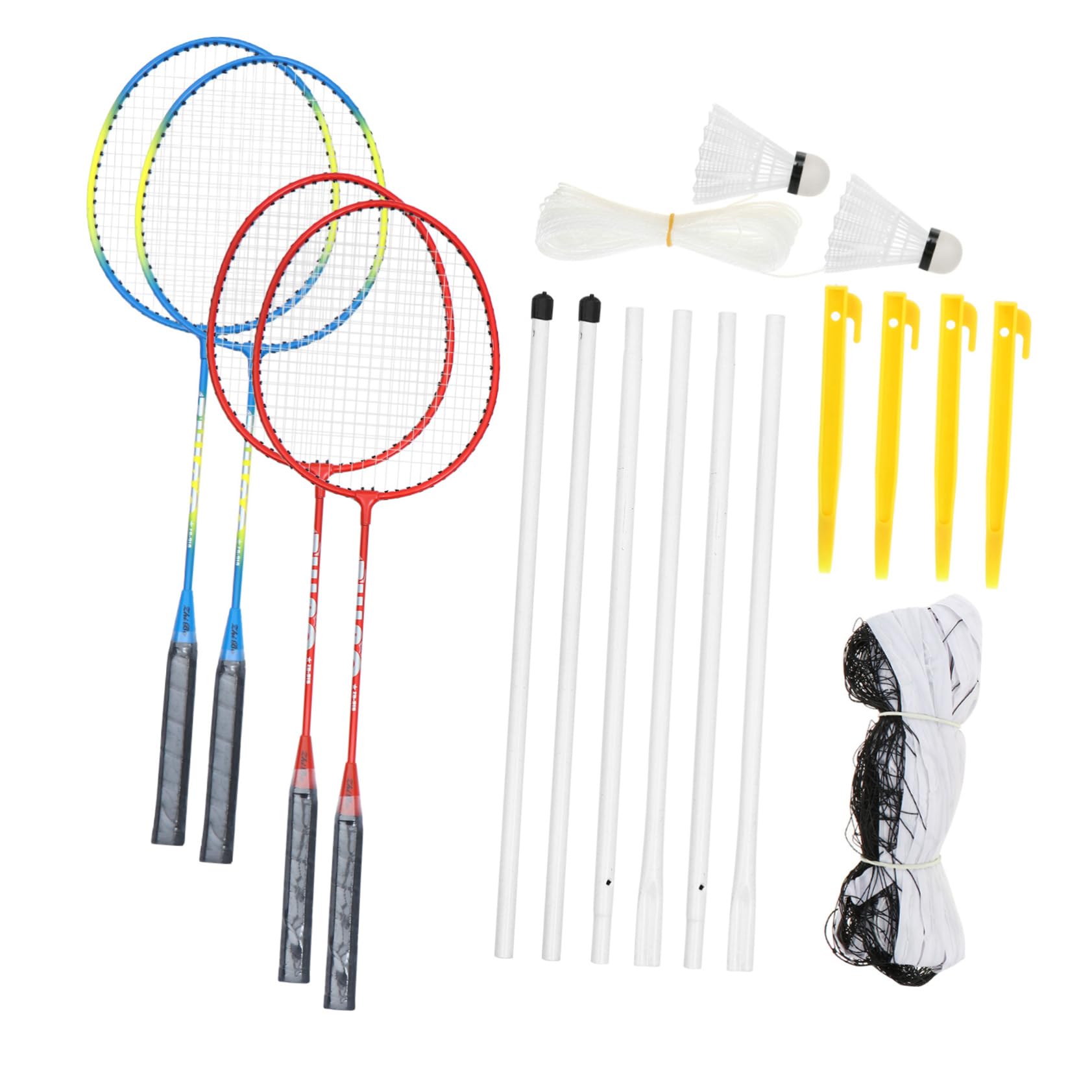 KICHOUSE Badminton Rackets for Couples Durable Ferroalloy Rackets Training Set with Balls for All Ages